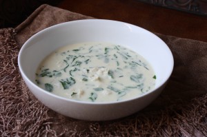 Spinach, Crabmeat and Brie Soup