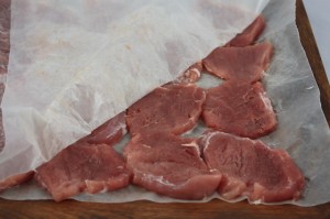 Thin Pieces of Pork Tenderloin