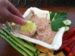 Roasted Garlic Red Bean Hummus