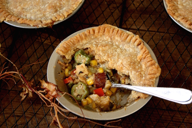 Chicken and Andouille Potpies